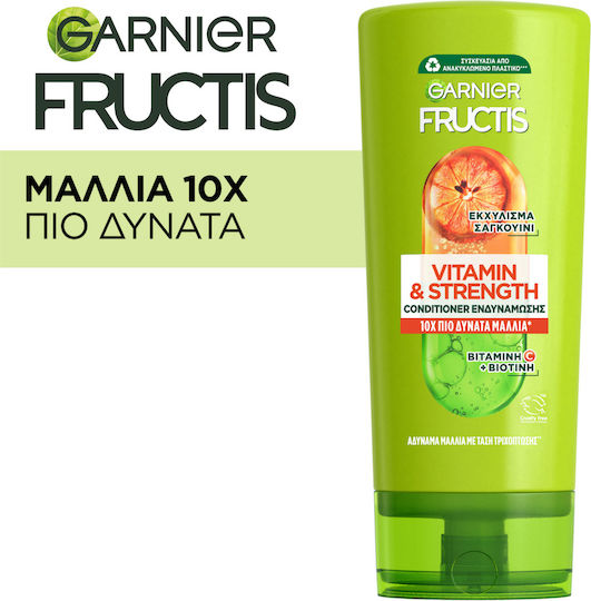 Garnier Fructis Blood Orange Vitamin & Strength Conditioner Αναδόμησης/Θρέψης για Βαμμένα Μαλλιά 200ml
