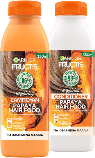 Garnier Fructis Papaya Hair Food Балсам за Всички типове Коса 350мл