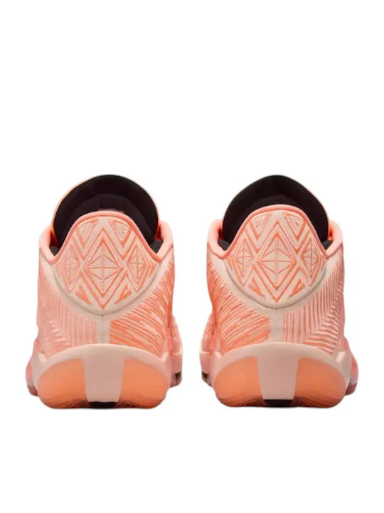 Air  38 Low Low Basketball Shoes Crimson Tint / Orange Pulse / Black