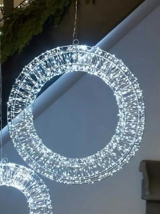 Weihnachtskranz Dekoratives Metall Kranz Beleuchtet mit Durchmesser 45cm