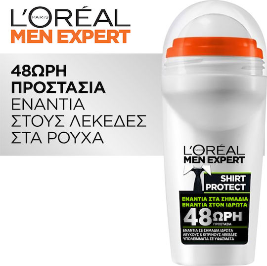 L'Oreal Paris Men Expert Shirt Protect Αποσμητικό 48h σε Roll-On 50ml