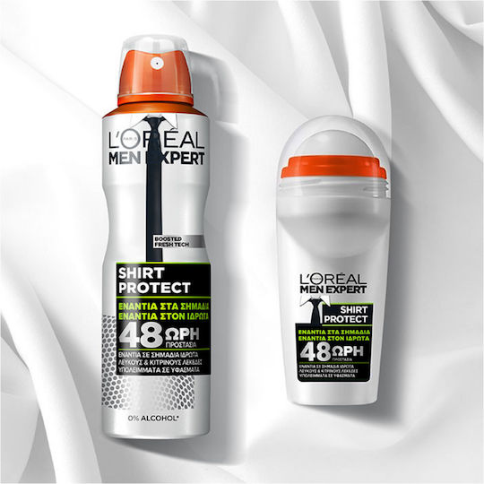 L'Oreal Paris Men Expert Shirt Protect Αποσμητικό 48h σε Roll-On 50ml