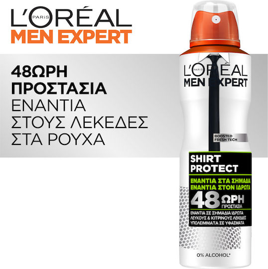 L'Oreal Paris Men Expert Shirt Protect Deodorant 48h In Spray 150ml