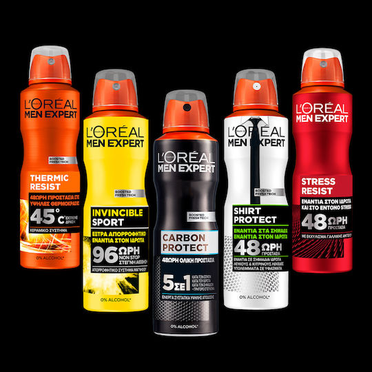 L'Oreal Paris Men Expert Carbon Protect 4 σε 1 Αποσμητικό 48h σε Spray 150ml