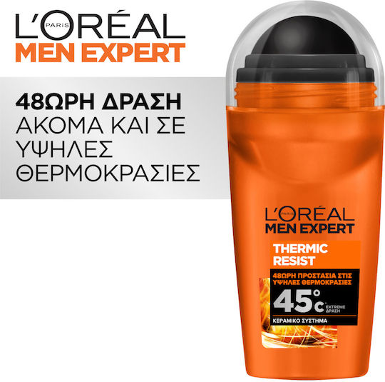 L'Oreal Paris Men Expert Thermic Resist 45°C Αποσμητικό 48h σε Roll-On 50ml
