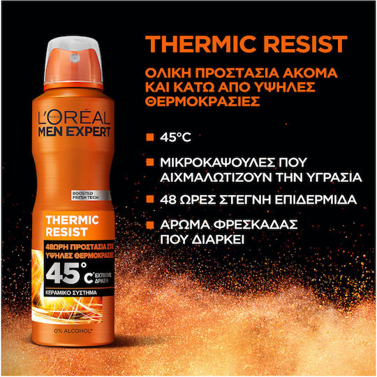 L'Oreal Paris Men Expert Thermic Resist 45°C Αποσμητικό 48h σε Spray 150ml