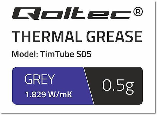 Qoltec Timtube S05 Wärmeleitpaste 1.829 W/m-k 0.5g Grau