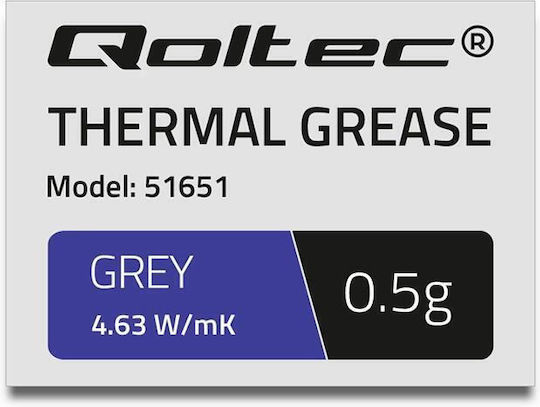 Qoltec Thermal Paste 4.63w/m-k 0.5g Gray