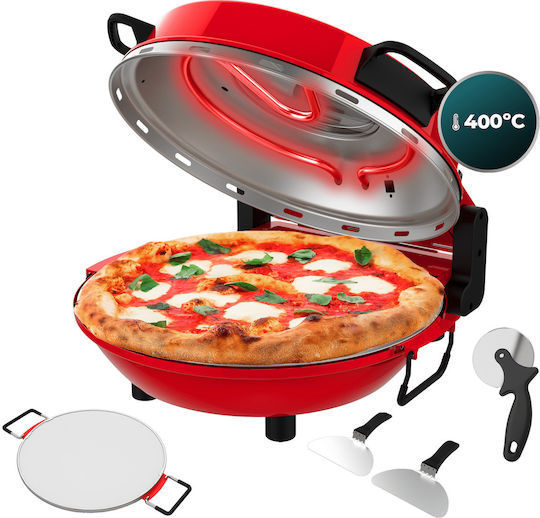Cecotec Fun Pizza&Co Mamma Mía Window Plus Παρασκευαστής Πίτσας 1200W Κόκκινος