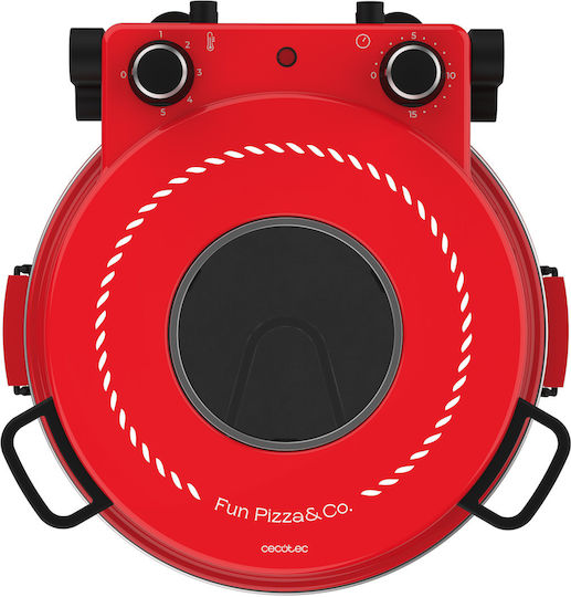 Cecotec Fun Pizza&Co Mamma Mía Window Plus Παρασκευαστής Πίτσας 1200W Κόκκινος