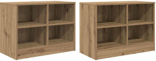 Bedside Rack Brown 33x66x48cm