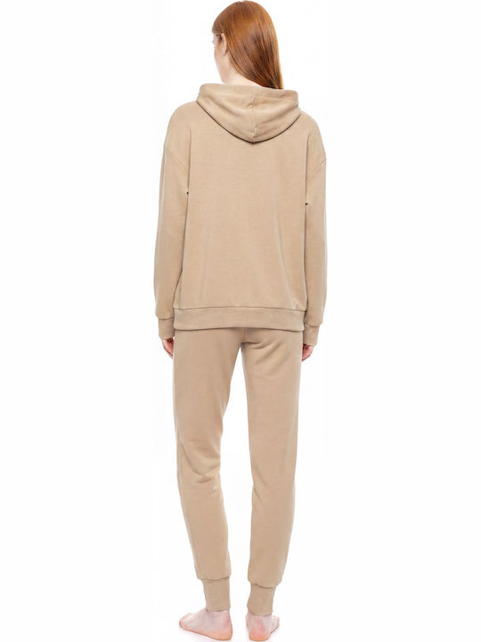 Damen Jogginghosen Beige