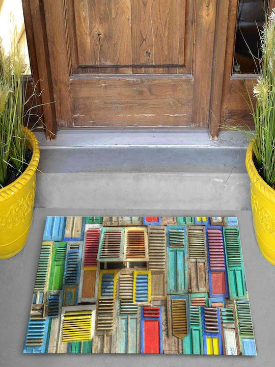 SteweHome Non-Slip Orange Doormat 70x45cm