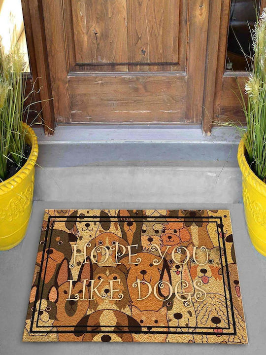 SteweHome Non-Slip Orange Doormat 70x45cm