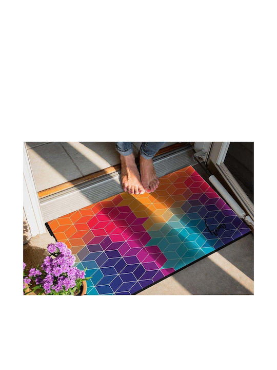 SteweHome Non-Slip Orange Doormat 70x45cm