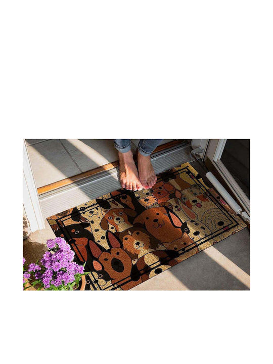SteweHome Non-Slip Orange Doormat 45x70cm Thickness 15mm