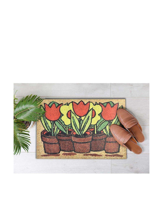 SteweHome Non-Slip Red Doormat 70x45cm