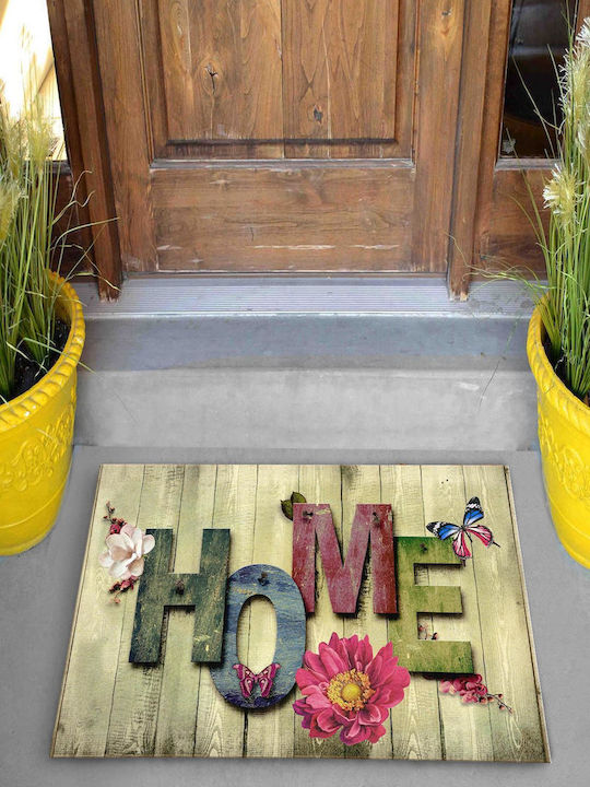 SteweHome Non-Slip Orange Doormat 70x45cm