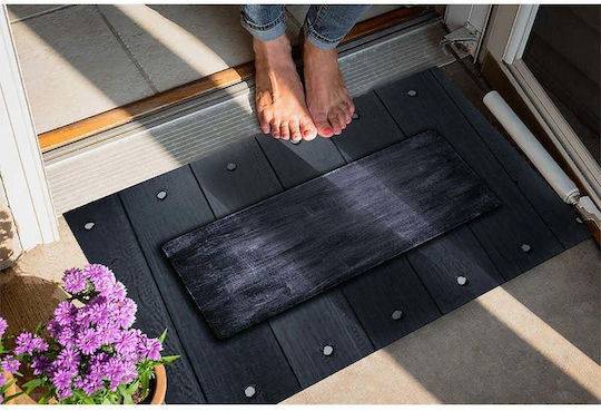 SteweHome Non-Slip Black Doormat