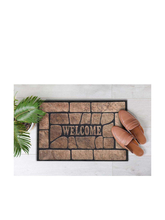 SteweHome Non-Slip Orange Doormat