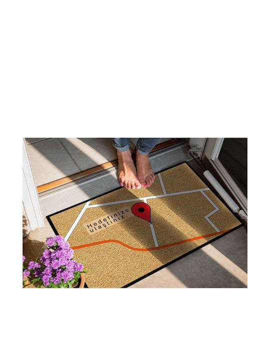 SteweHome Non-Slip Orange Doormat Thickness 15mm