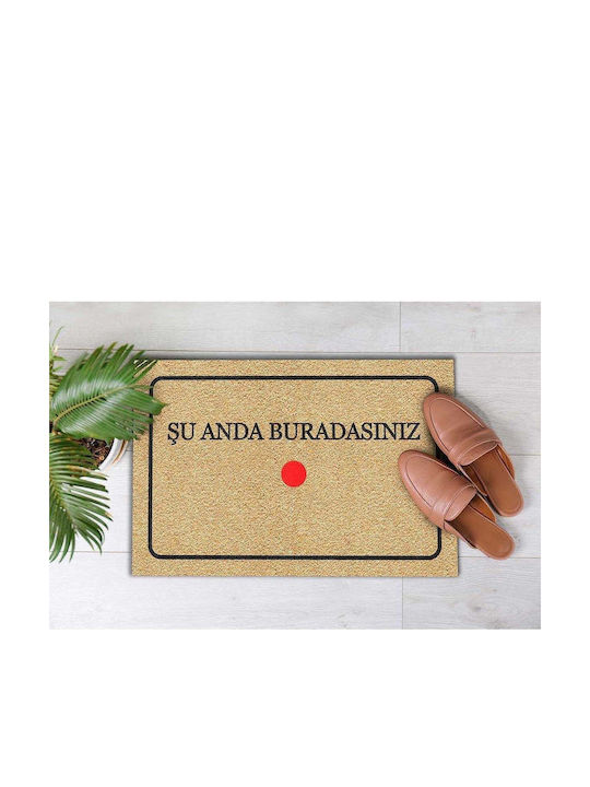 SteweHome Non-Slip Orange Doormat