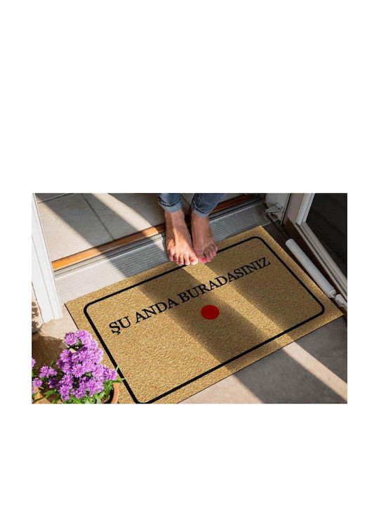 SteweHome Non-Slip Orange Doormat