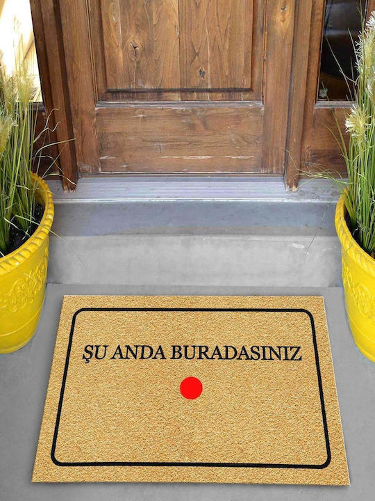 SteweHome Non-Slip Orange Doormat