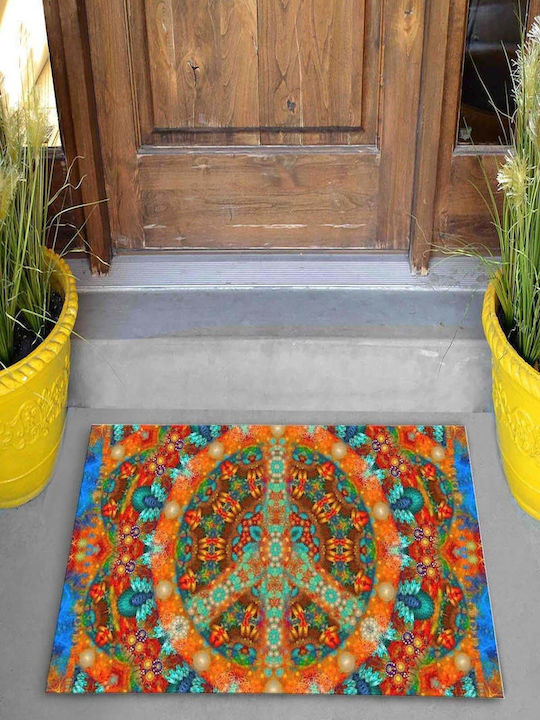 SteweHome Non-Slip Orange Doormat