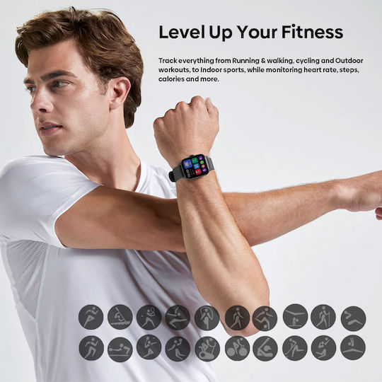 Zeblaze Btalk Pro 49mm Smartwatch with Heart Rate Monitor Black