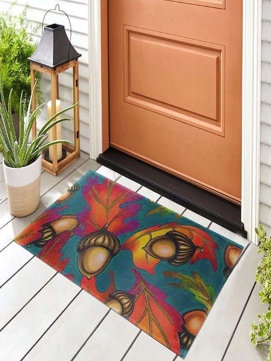 SteweHome Non-Slip Orange Doormat