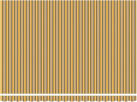 vidaXL Markisenrahmen Gelb mit PU-Beschichtung 3.5x5m