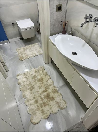 SteweHome Rutschfester Wohnzimmer Teppich 80x120cm Ecru SteweHome Rutschfester Wohnzimmer Teppich 80x120cm Ecru
