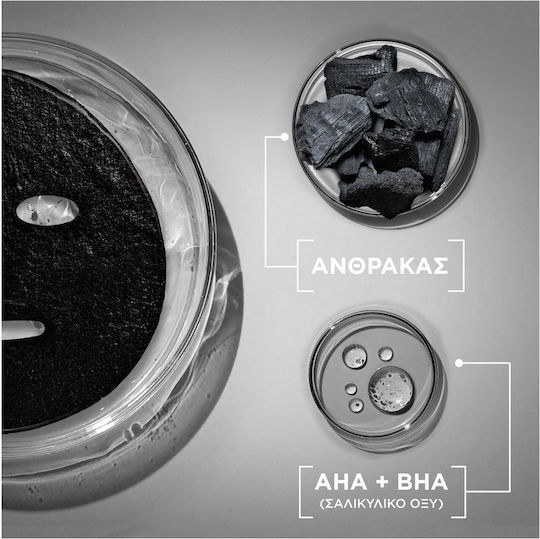 Garnier SkinActive Pure Charcoal Sheet Μάσκα Προσώπου για Καθαρισμό με Ενεργό Άνθρακα 28gr