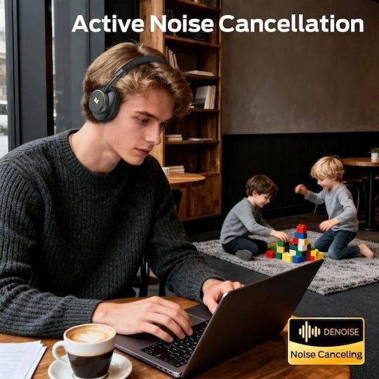 Monster N-Tune mini 02 Ασύρματα Bluetooth On Ear Ακουστικά με 50 ώρες Λειτουργίας Μαύρα