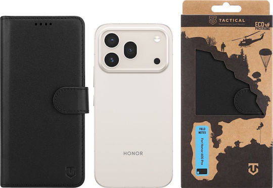 Tactical Field Notes Back Cover Piele / Plastic Negru Honor 600 Pro