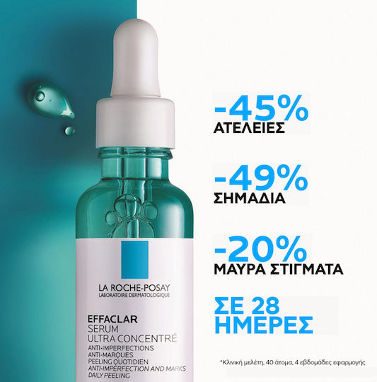 La Roche Posay Effaclar Ultra Concentrated Serum Προσώπου με AHA & Σαλικυλικό Οξύ για Ακμή & Ατέλειες 30ml