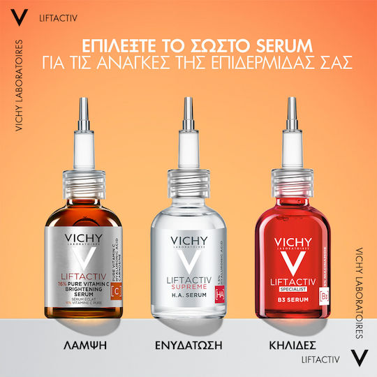 Vichy Liftactiv Supreme Anti-aging Serum Face with Vitamin C & Vitamin E for Detoxification & Radiance 20ml