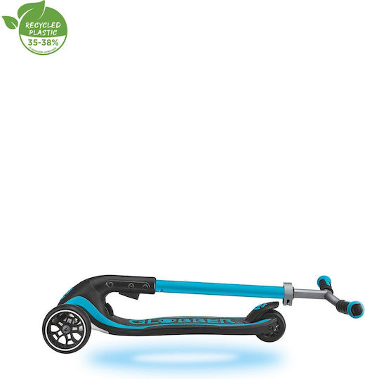Globber Kinderroller Klappbar Ultimum Lights 3-Rad mit LED-Beleuchtung für 5+ Jahre Türkis