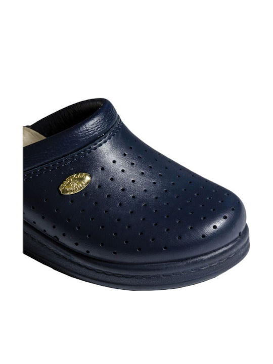 Sanital Light Pelle Leder Anatomisch Clogs Blau