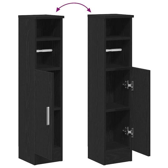 vidaXL Dulap De Baie 20.5x22x90cm Negru