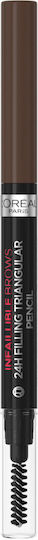 L'Oreal Paris Infaillible Brows 24H Filling Triangular Pencil for Eyebrows 03 Dark Brunette