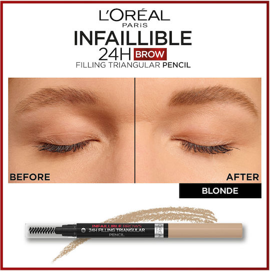 L'Oreal Paris Infaillible Brows 24H Filling Triangular Pencil for Eyebrows 07 Blonde
