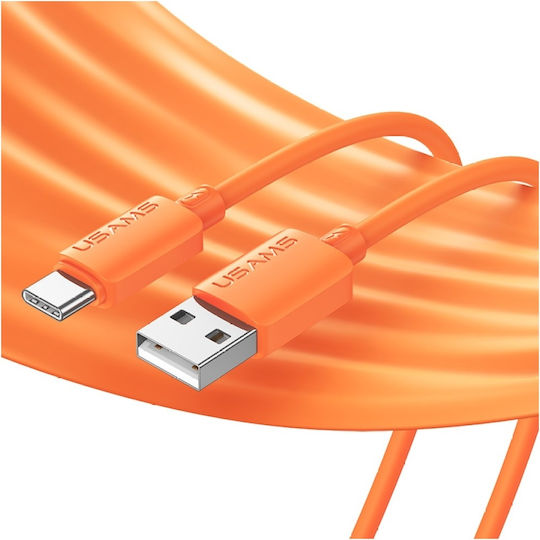 Usams USB 2.0 Cable USB-C Male - USB-A 18W Orange 1m SJ786USB03