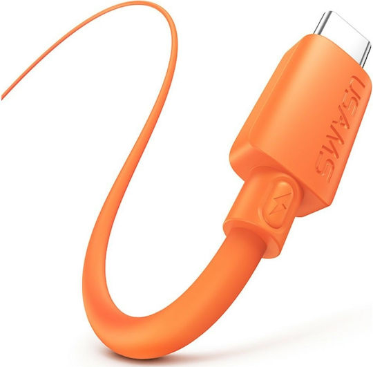 Usams Cablu USB 2.0 USB-C Mascul - USB-C 60W Alb 1m SJ787USB02
