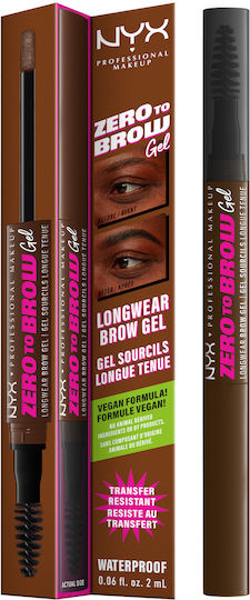 NYX Professional Makeup Zero To Brow Longwear Gel Μολύβι για Φρύδια 02 Chocolate
