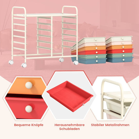 Costway Ecken Boden Badezimmerregal Kunststoff