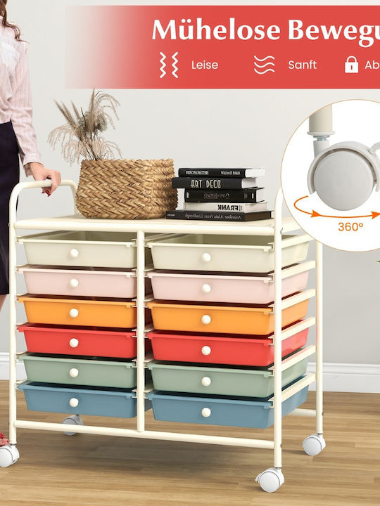 Costway Ecken Boden Badezimmerregal Kunststoff