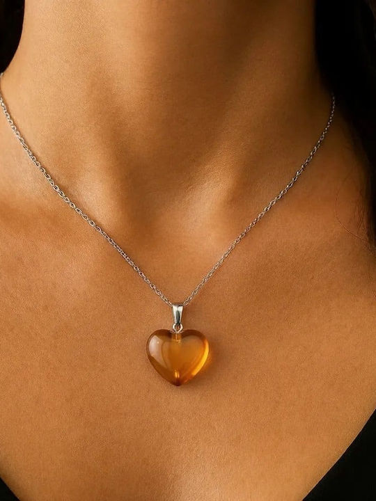 Nire Necklace with design Heart from Steel