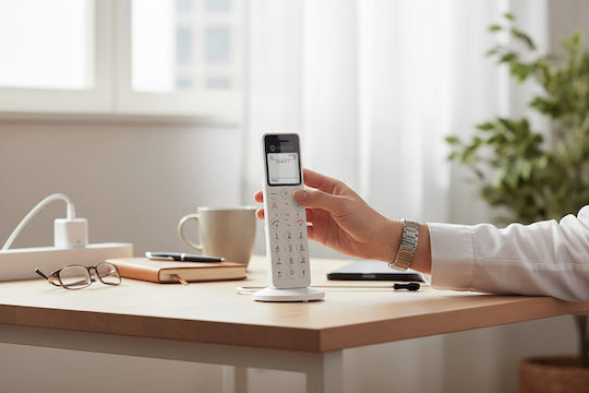 Motorola DOT 411 Безжичен Телефон Бял